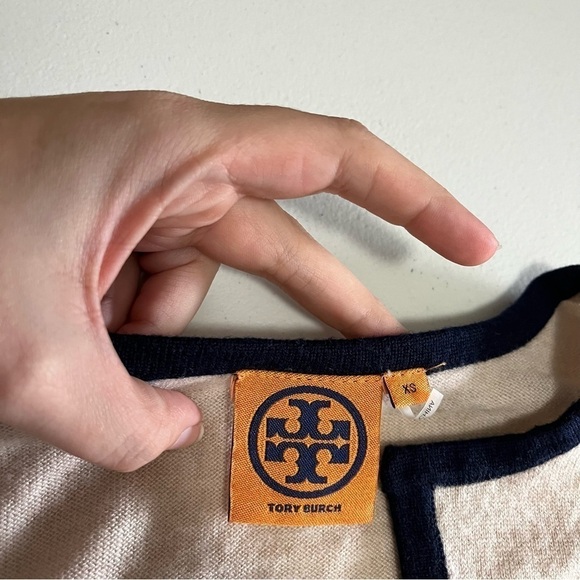 Tory Burch Odessa Striped Tunic Sweater Extra Small XS K - Picture 8 of 9